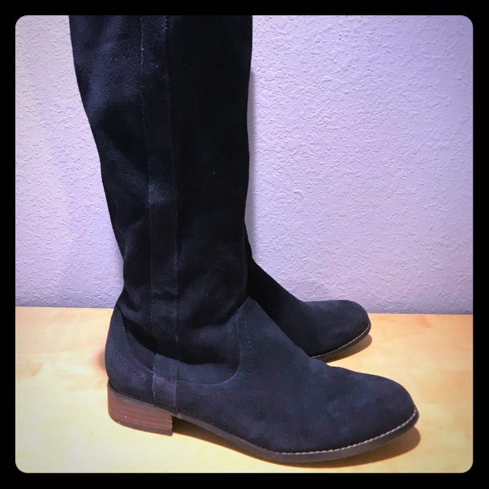 suede knee high boot